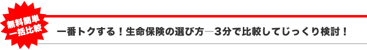 一番得する！生命保険の選び方